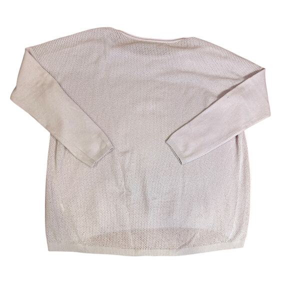 VINCE Purple 100% Cashmere Mesh Crew Neck Twee Luxe Pullover Sweater Women's XL - Picture 7 of 7